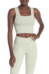 Alo Yoga Binded Wide Strap Crop Tank In Pistachio