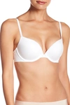 Calvin Klein Push-up Underwire Plunge Bra In 100 White
