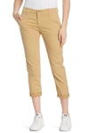 Ag Caden Crop Twill Trousers In Hay Bale
