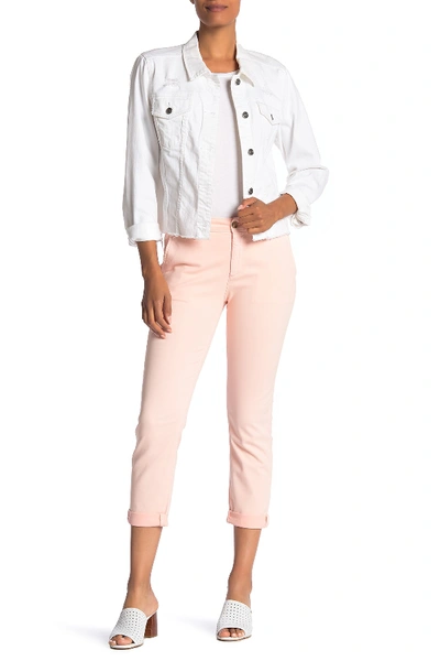 Ag Caden Crop Twill Trousers In Sulfur Prism Pi