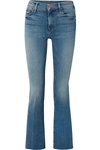MOTHER THE WEEKENDER FRAY HIGH-RISE FLARED JEANS