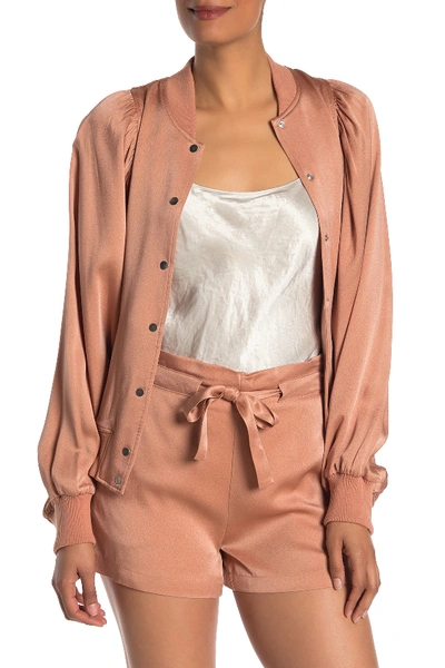 A.l.c Kelly Balloon Sleeve Bomber In Rose
