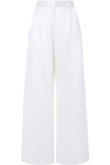 MICHAEL LO SORDO BELLE SILK-SATIN WIDE-LEG PANTS