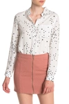 Beachlunchlounge Alana Printed Button Front Shirt In Stars