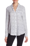 Beachlunchlounge Alana Printed Button Front Shirt In Les Coeurs