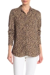 Beachlunchlounge Alana Printed Button Front Shirt In Animal