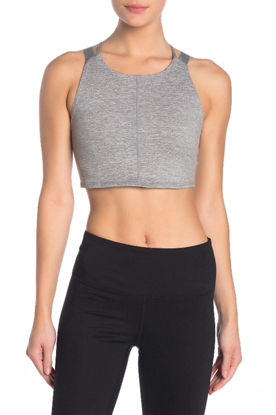 Free People Mantra Strappy Back Crop Top In Grey Combo