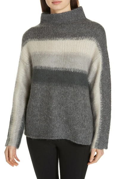 Rag & Bone Holland Stripe Long Sleeve Silk Blend Sweater In Chr