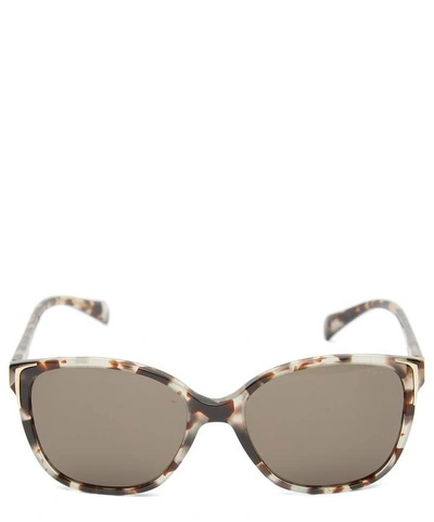 Prada Wayfarer Camouflage Sunglasses In Brown