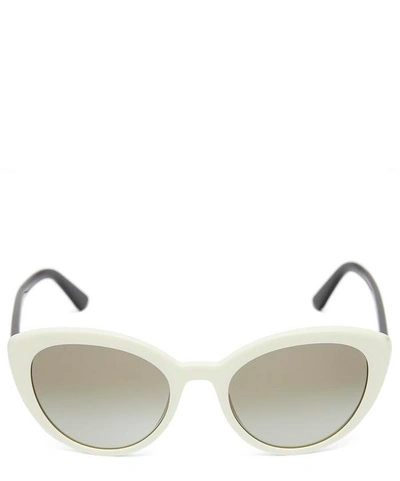 Prada Oversized Retro Acetate Sunglasses In Cream