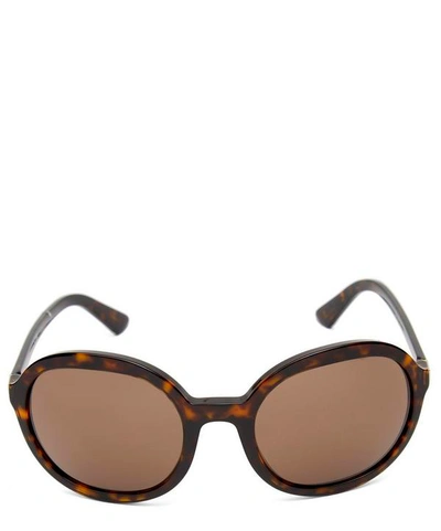 Prada Oversized Round Tortoiseshell Sunglasses In Brown