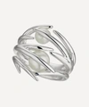 Shaun Leane Cherry Blossom Sterling Silver And Pearl Ring In Silver