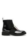 Roger Vivier Black Viv Rangers Patent Leather Boots In Nero (black)