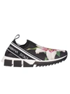 DOLCE & GABBANA FLORAL SLIP-ON SNEAKERS,10998537