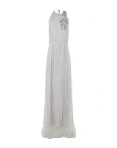 Atos Lombardini Long Dress In Light Grey