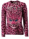 Alberta Ferretti Cheetah Print Sweater In Pink/multicolor