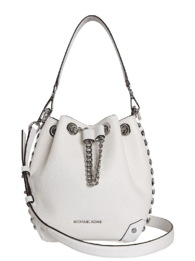 Michael Michael Kors Alanis Bucket Bag In Bianco