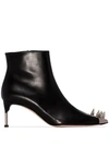 ALEXANDER MCQUEEN SPIKE-EMBELLISHED ANKLE BOOTS