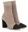 GIANVITO ROSSI BOUCLÉ-KNIT ANKLE BOOTS,P00398068