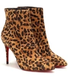 CHRISTIAN LOUBOUTIN ELOISE 85 CALF HAIR ANKLE BOOTS,P00402595