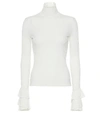 CHLOÉ RIBBED WOOL TURTLENECK SWEATER,P00396405
