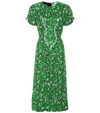 Marc Jacobs The Sofia Loves The 40s Silk Midi Dress In Green