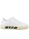 Msgm Oversized Sole Sneakers In White