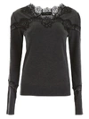 DOLCE & GABBANA PULLOVER WITH LACE INSERTS,10999393