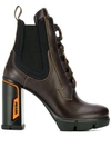 PRADA LACE-UP 110MM ANKLE BOOTS