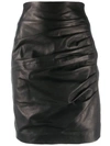 P.a.r.o.s.h Parosh Drape Detail Skirt In Black