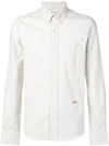 AMI ALEXANDRE MATTIUSSI SLIM FIT BUTTON-DOWN SHIRT A.M.I FRONT EMBROIDERY