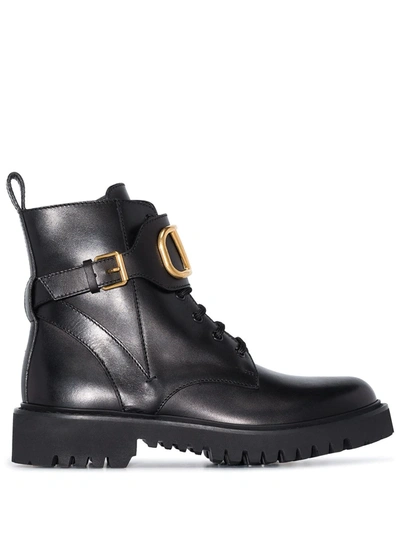 VALENTINO GARAVANI VALENTINO VALENTINO GARAVANI GO LOGO ANKLE BOOTS - 黑色