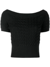 ALEXANDER MCQUEEN CROPPED KNITTED TOP