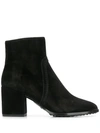 TOD'S ZIPPED ANKLE BOOTS
