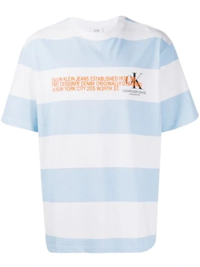 Calvin Klein Jeans Est.1978 1978 Striped Logo T-shirt In Multicolor