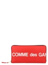 Comme Des Garçons Comme Des Garcons Wallets Red Huge Logo Continental Wallet In Red