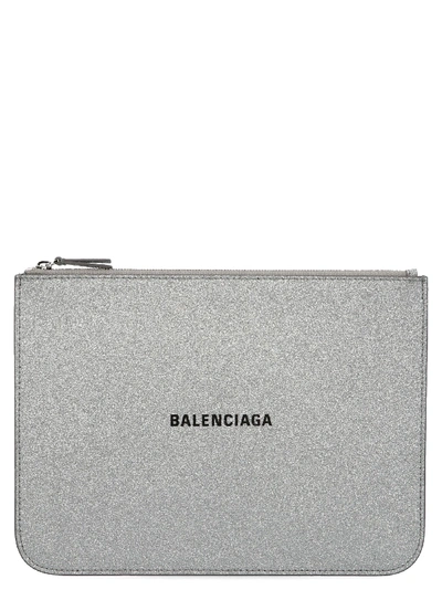 Balenciaga Everyday Pouch In Silver