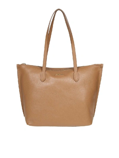 Furla Luce M Shopping Bag In Caramello Color In Beige