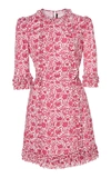 THE VAMPIRE'S WIFE CATE RUFFLED FLORAL-PRINT COTTON MINI DRESS,743870