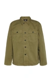 RRL COTTON-TWILL MILITARY BUTTON-UP SHIRT,745446