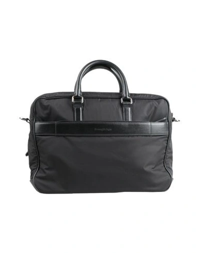 Ermenegildo Zegna Work Bag In Black