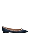 Valentino Garavani Ballet Flats In Dark Blue