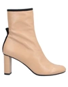 Joseph Groucho Leather Ankle Boots In Beige