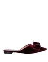 Rochas Mules In Maroon