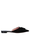 Rochas Mules In Black