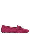 Tod's Gommino Croc-embossed Leather Loafer In Red
