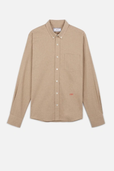 Ami Alexandre Mattiussi Ami Embroidered Shirt In Neutrals