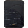 CHLOÉ CHLOE NAVY CROC WALDEN CARD HOLDER