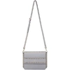 VALENTINO GARAVANI Grey Valentino Garavani Small Rockstud Shoulder Bag