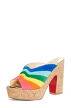 CHRISTIAN LOUBOUTIN O SISTER RAINBOW PLATFORM SLIP-ON SANDAL,3190303